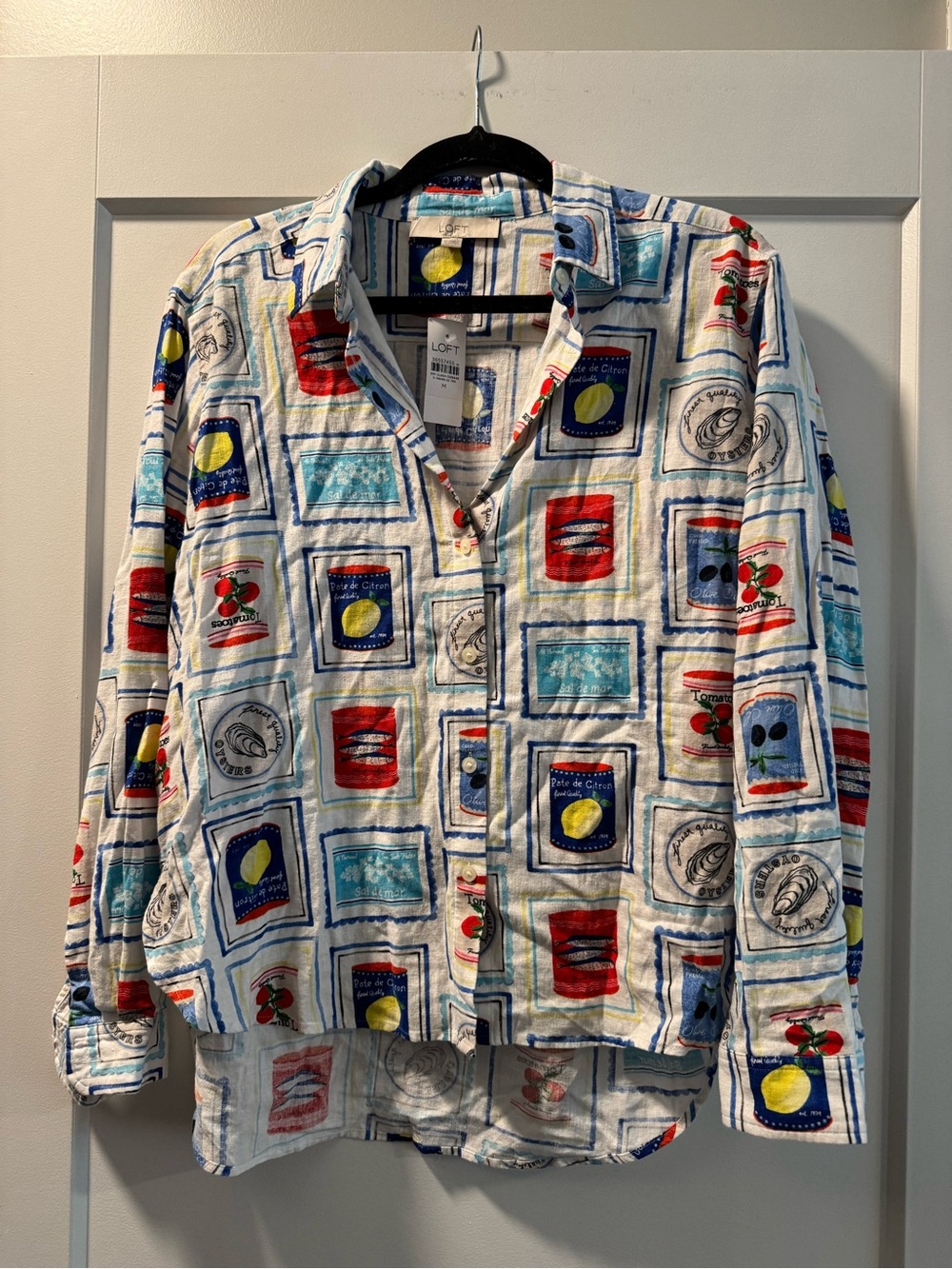 LOFT Summer Printed Button-Up Shirt